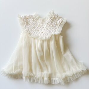 Elegant Cream Kids Formal Dress